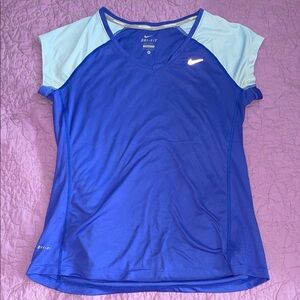 Nike Women's Two-Tone Blue Dri-FIT Tee